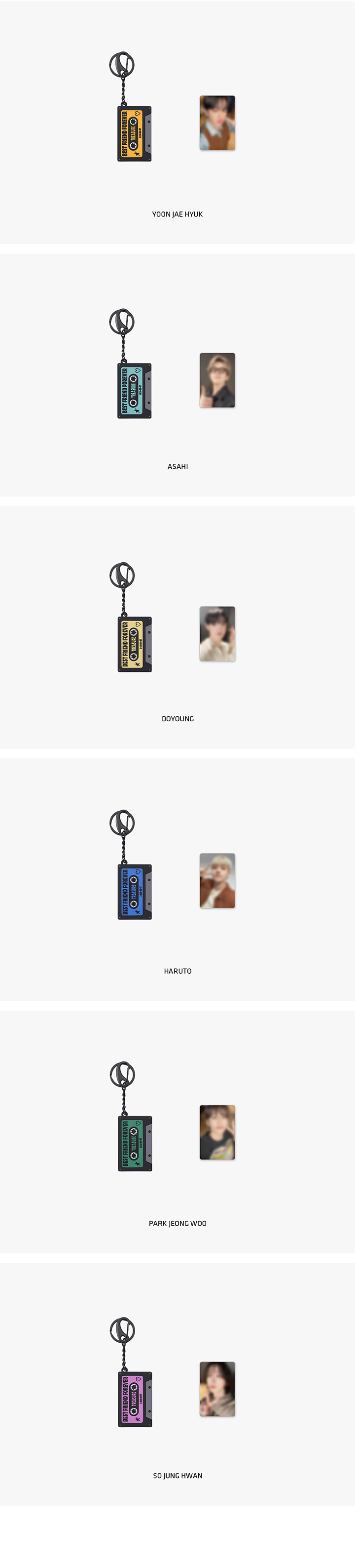 [BFF] TREASURE VOICE KEYRING + PHOTO CARD SET 1 detail