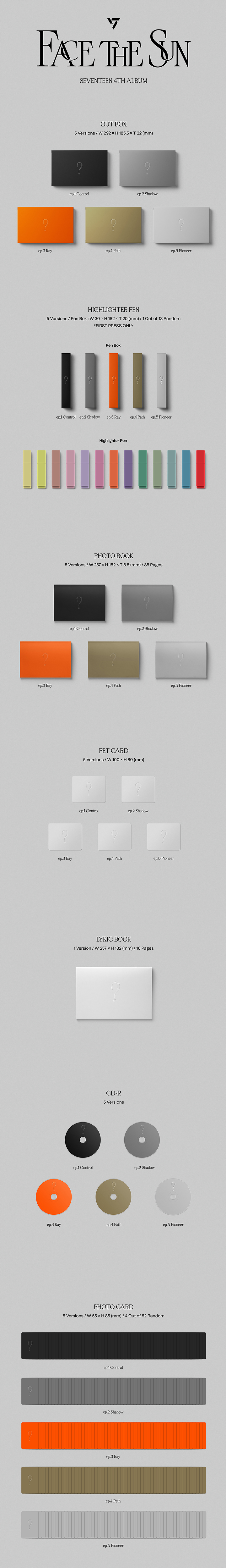 4th Album 'Face the Sun' (Set) 0 detail