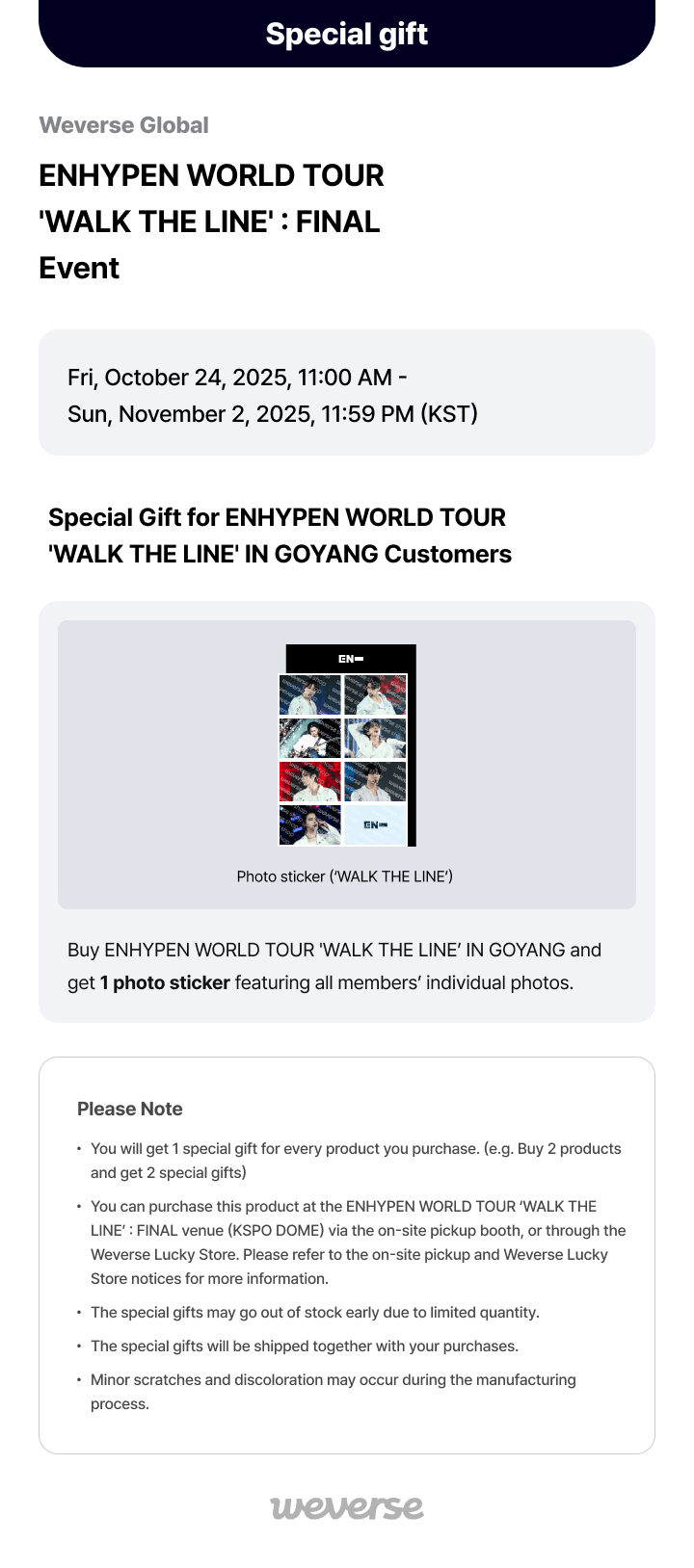 ENHYPEN WORLD TOUR 'WALK THE LINE' IN GOYANG  0 detail