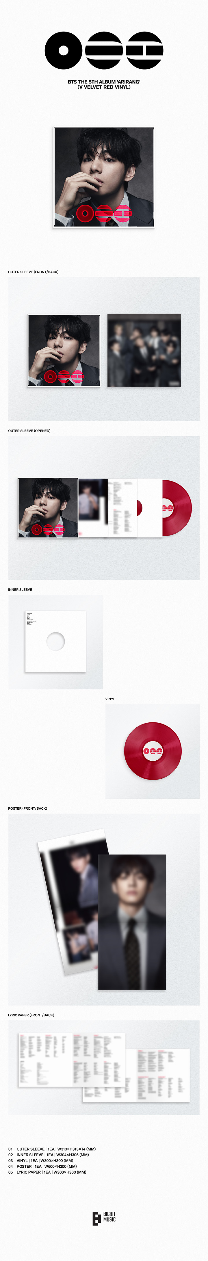 BTS 5th Album Arirang LP Vinyl Standard VER BTS Official Record | eBay