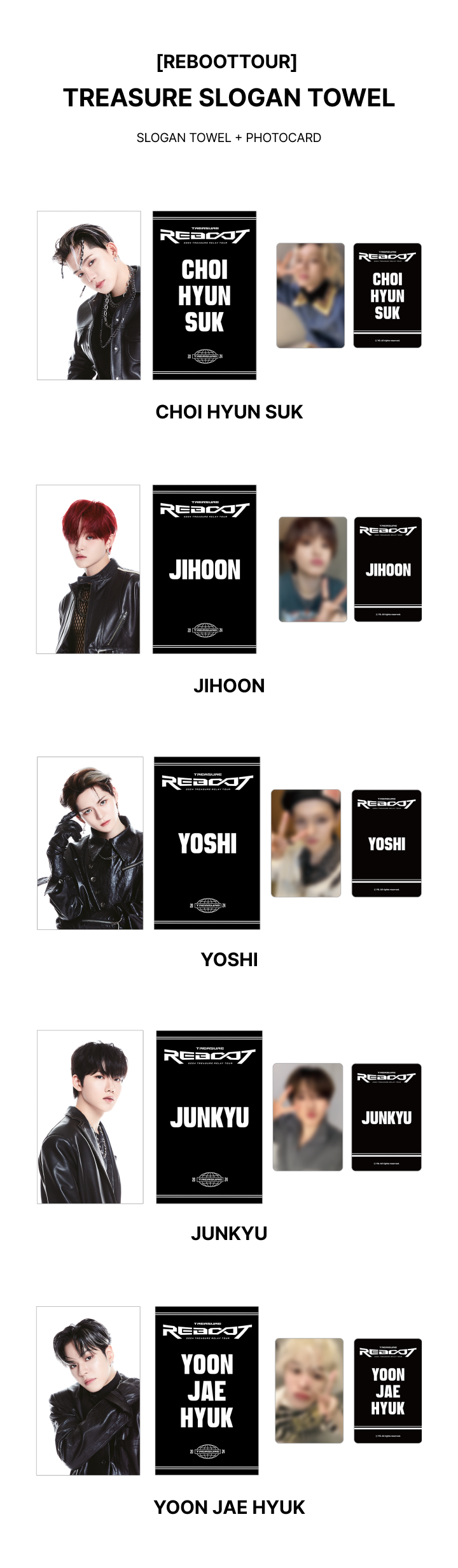 [REBOOTTOUR] TREASURE SLOGAN TOWEL 1 detail