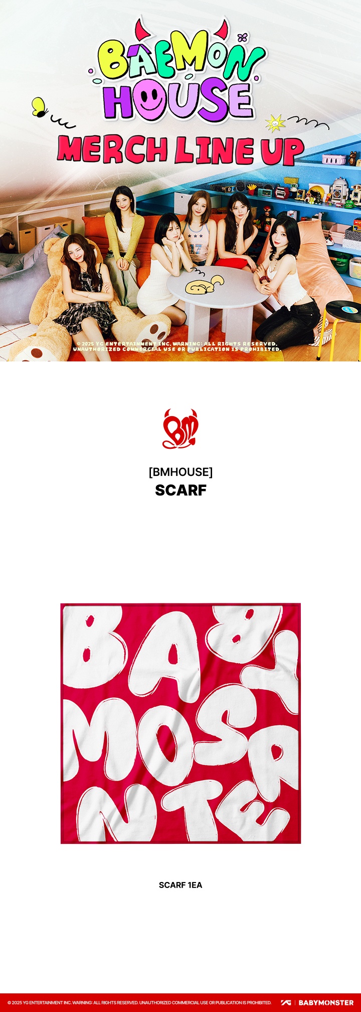 [BMHOUSE] BABYMONSTER SCARF 0 detail