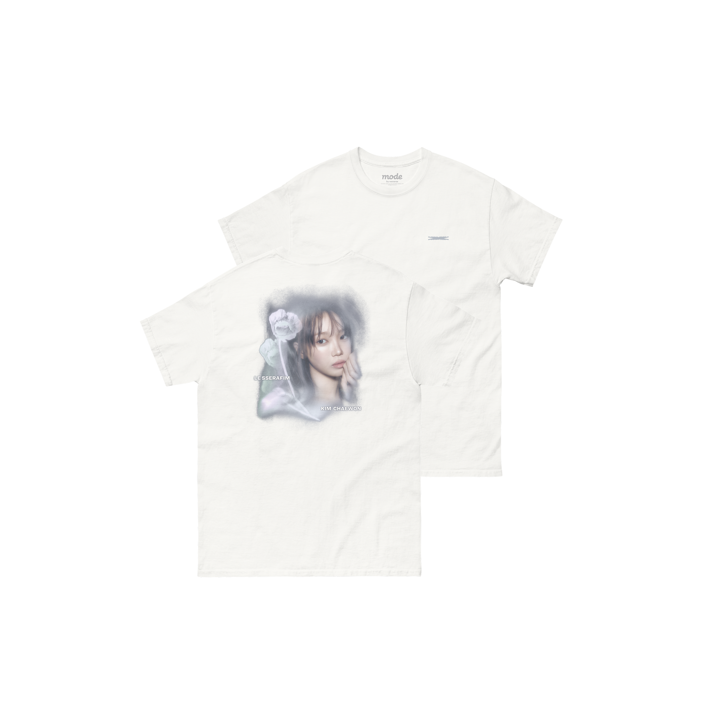 LE SSERAFIM | [KIM CHAEWON] Flower Portrait S/S Tee (White)