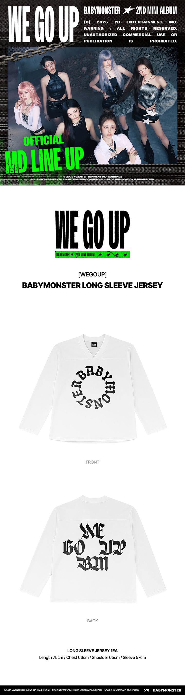 [WEGOUP] BABYMONSTER LONG SLEEVE JERSEY 0 detail