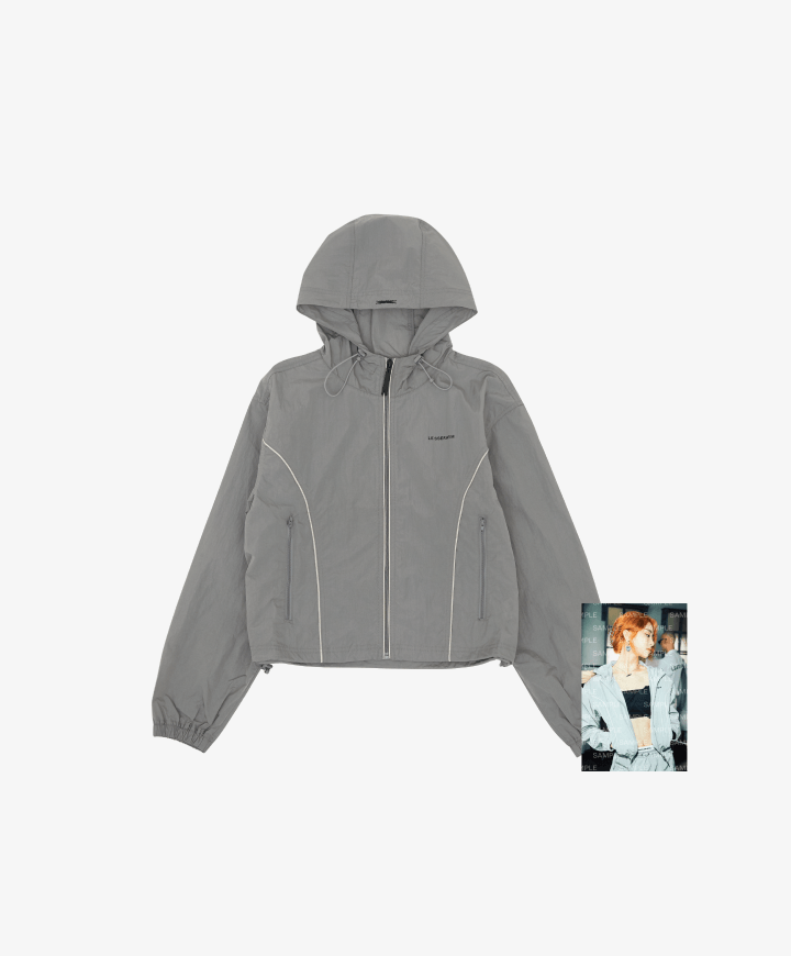 Crop Wind Breaker (Grey)
