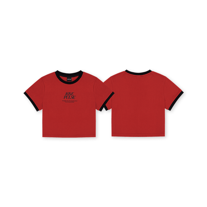 [LOVEPULSE] TREASURE RINGER CROP T-SHIRT_RED