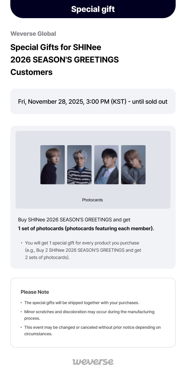 SHINee 2026 Season's Greetings  0 detail