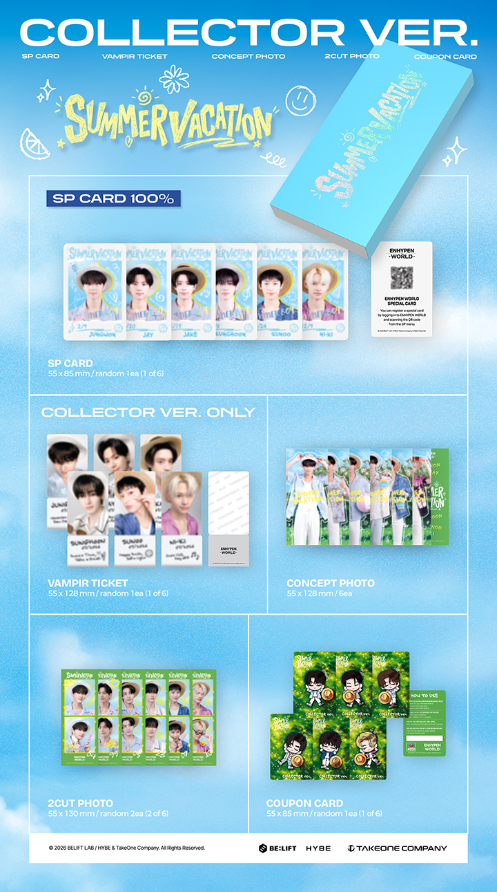 [ENHYPEN World Coupon Card Collection] Summer Vacation Collector Ver.
