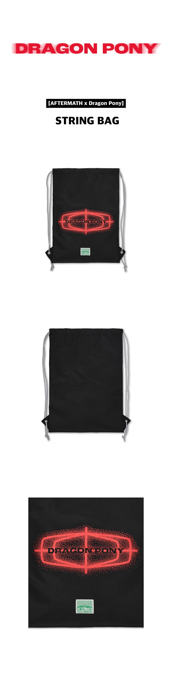 [ATM x Dragon Pony] STRING BAG 0 detail