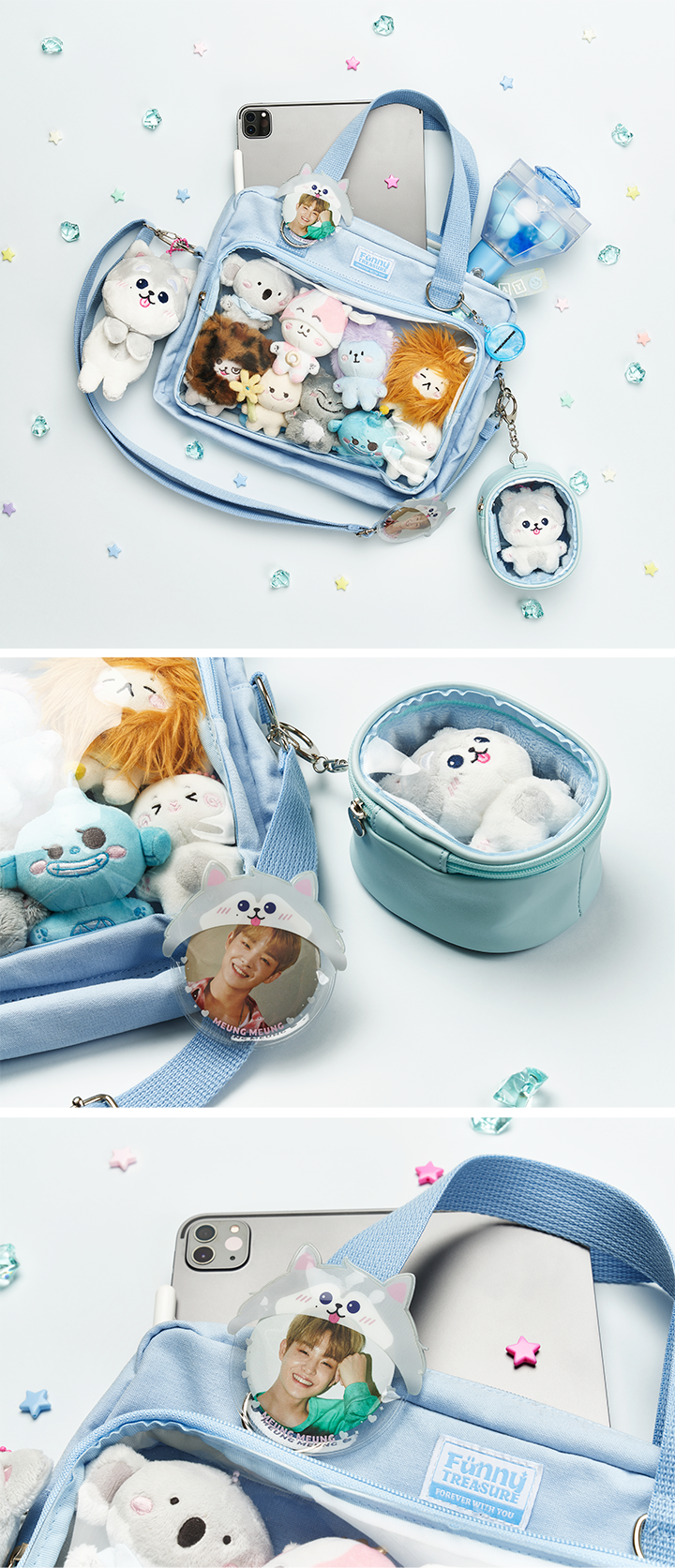 [FUNNYTREASURE] TREASURE MINI PVC WINDOW POUCH 1 detail