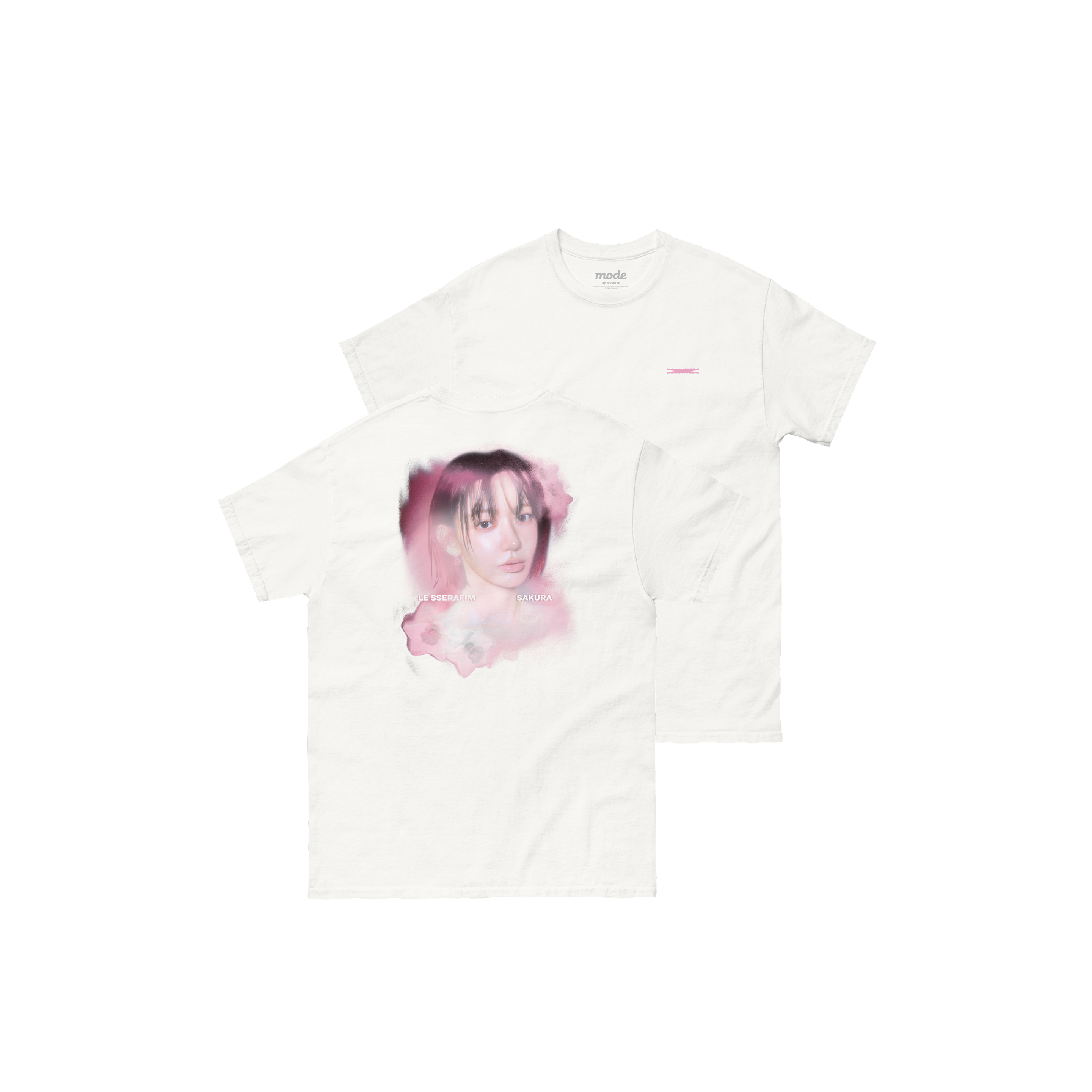LE SSERAFIM | [SAKURA] Flower Portrait S/S Tee (White)