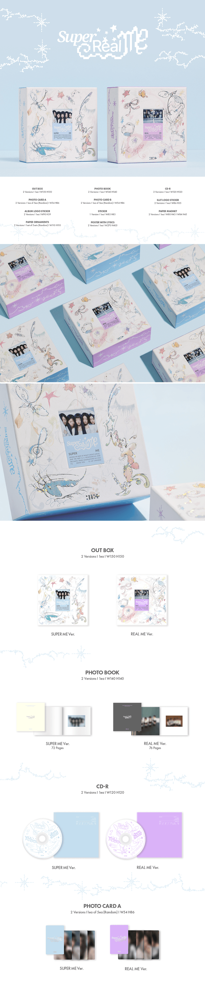 [FAN PARTY] ILLIT 1st Mini Album 'SUPER REAL ME' (Random) 1 detail