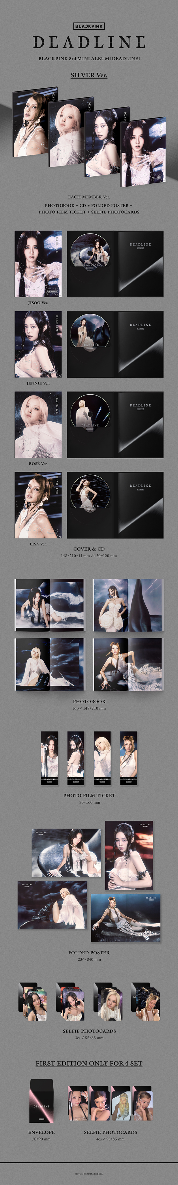 BLACKPINK 3rd MINI ALBUM [DEADLINE] SILVER Ver. 0 detail