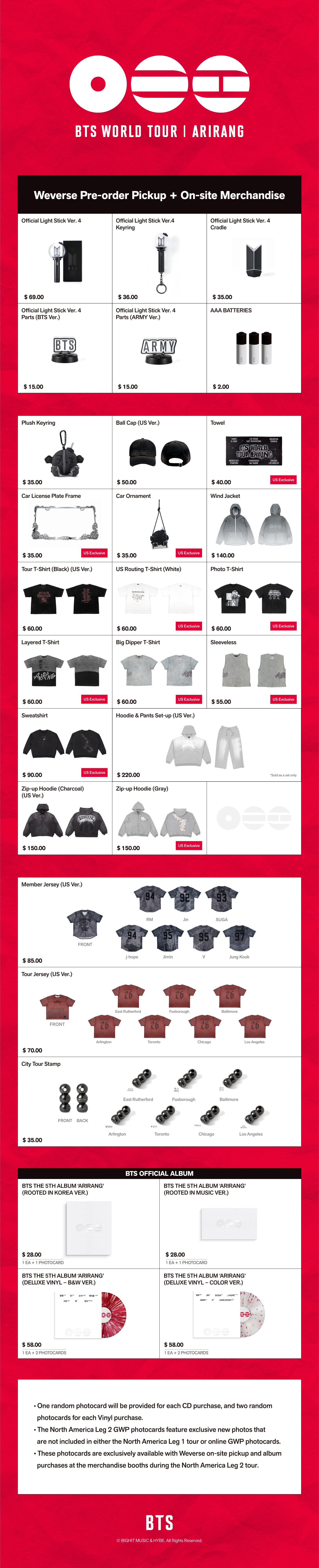 Weverse US] Weverse Pre-order for Pickup at ARLINGTON - BTS WORLD