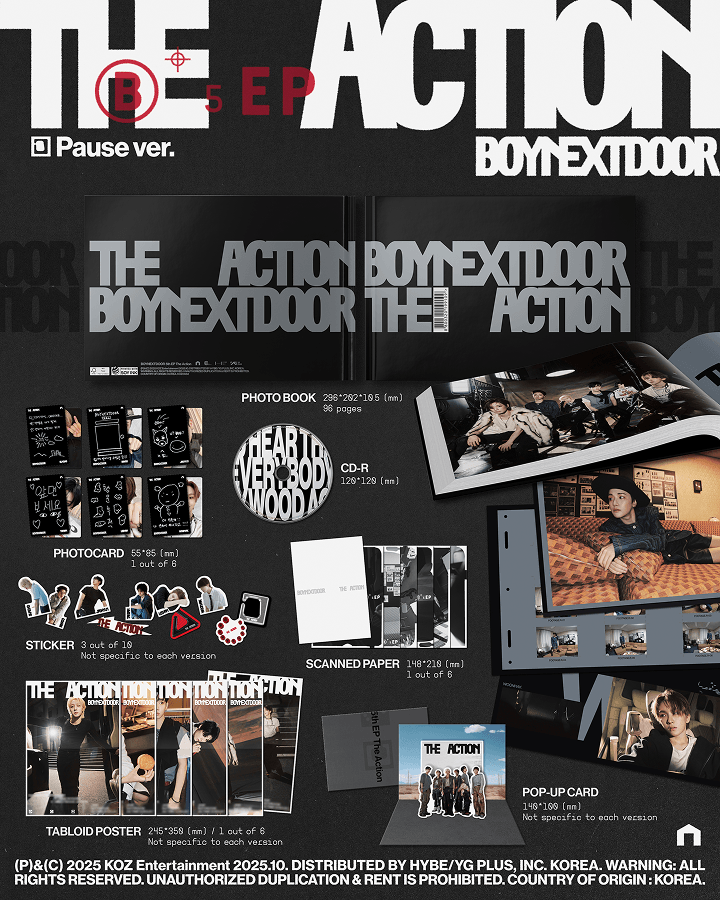 BOYNEXTDOOR 5th EP [The Action] (Pause ver.) (Weverse Exclusive) 0 detail