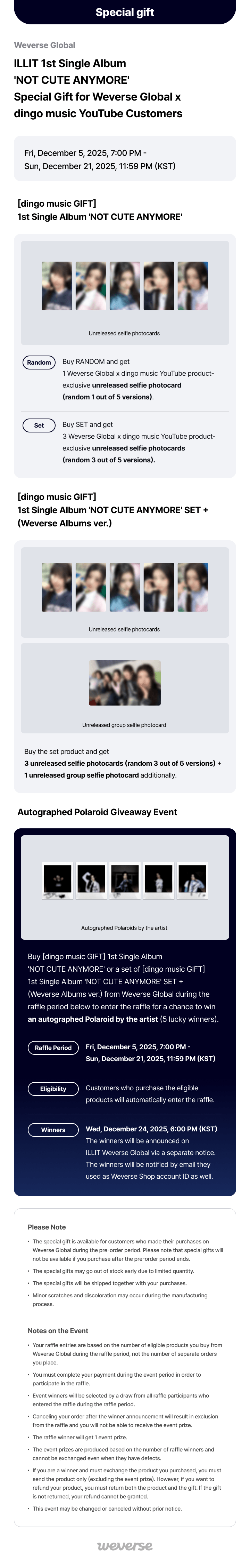 [dingo music GIFT] 1st Single Album 'NOT CUTE ANYMORE' (Random) 0 detail