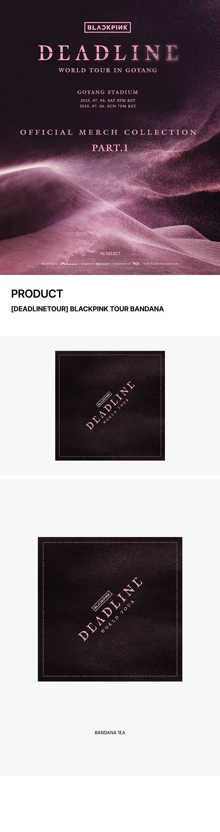 [DEADLINETOUR] BLACKPINK TOUR BANDANA 0 detail
