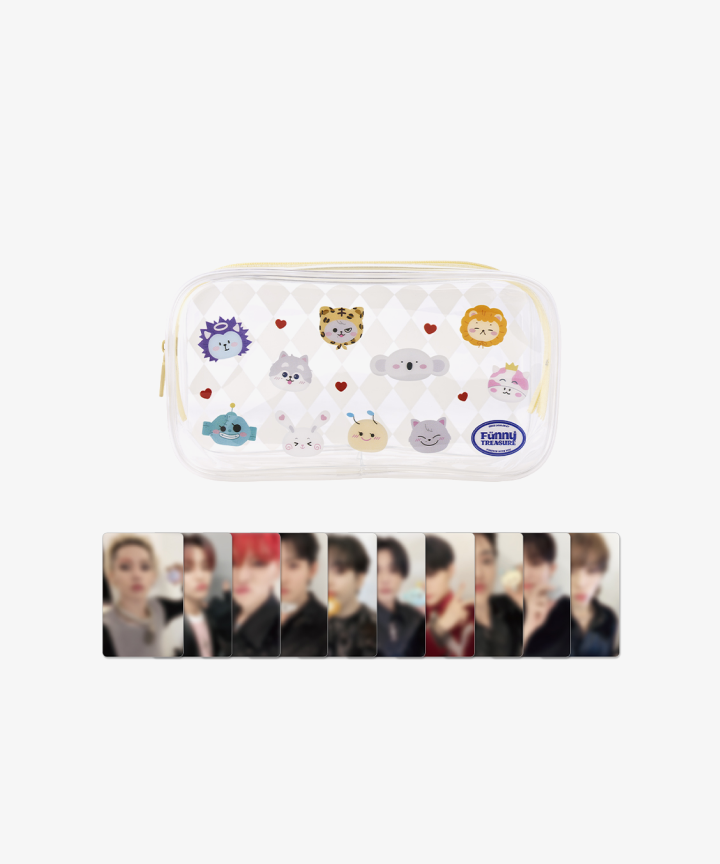 [FUNNYTREASURES2] TREASURE CLEAR POUCH_BEIGE