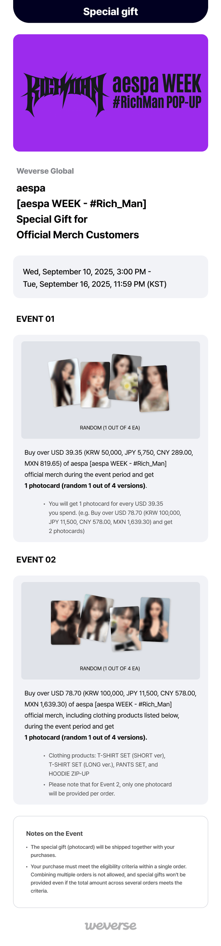 POSTCARD + HOLOGRAM PHOTO CARD SET 0 detail