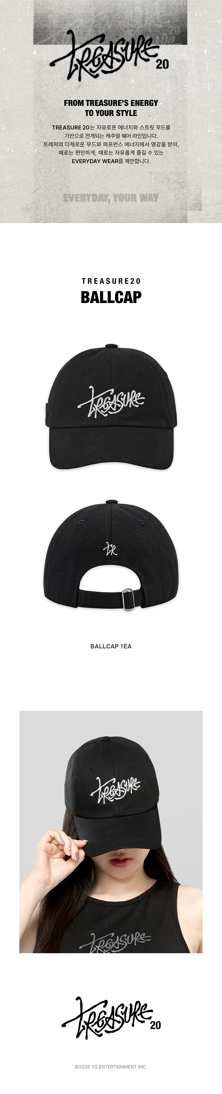[TREASURE20] TREASURE BALLCAP 1 detail