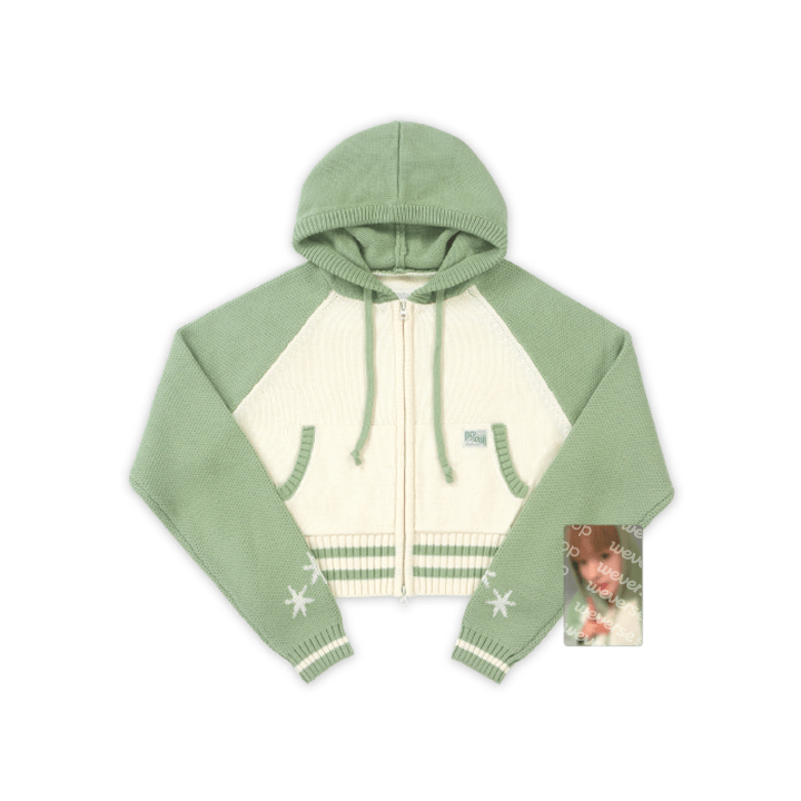KNIT ZIP-UP HOODIE SET (CROP ver.)