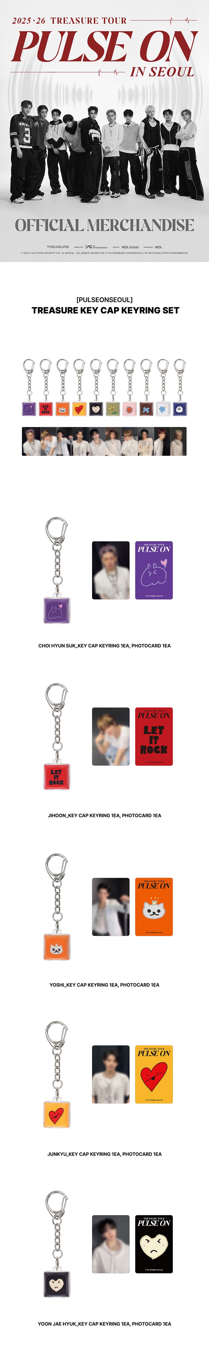 [PULSEONSEOUL] TREASURE KEY CAP KEYRING SET 0 detail