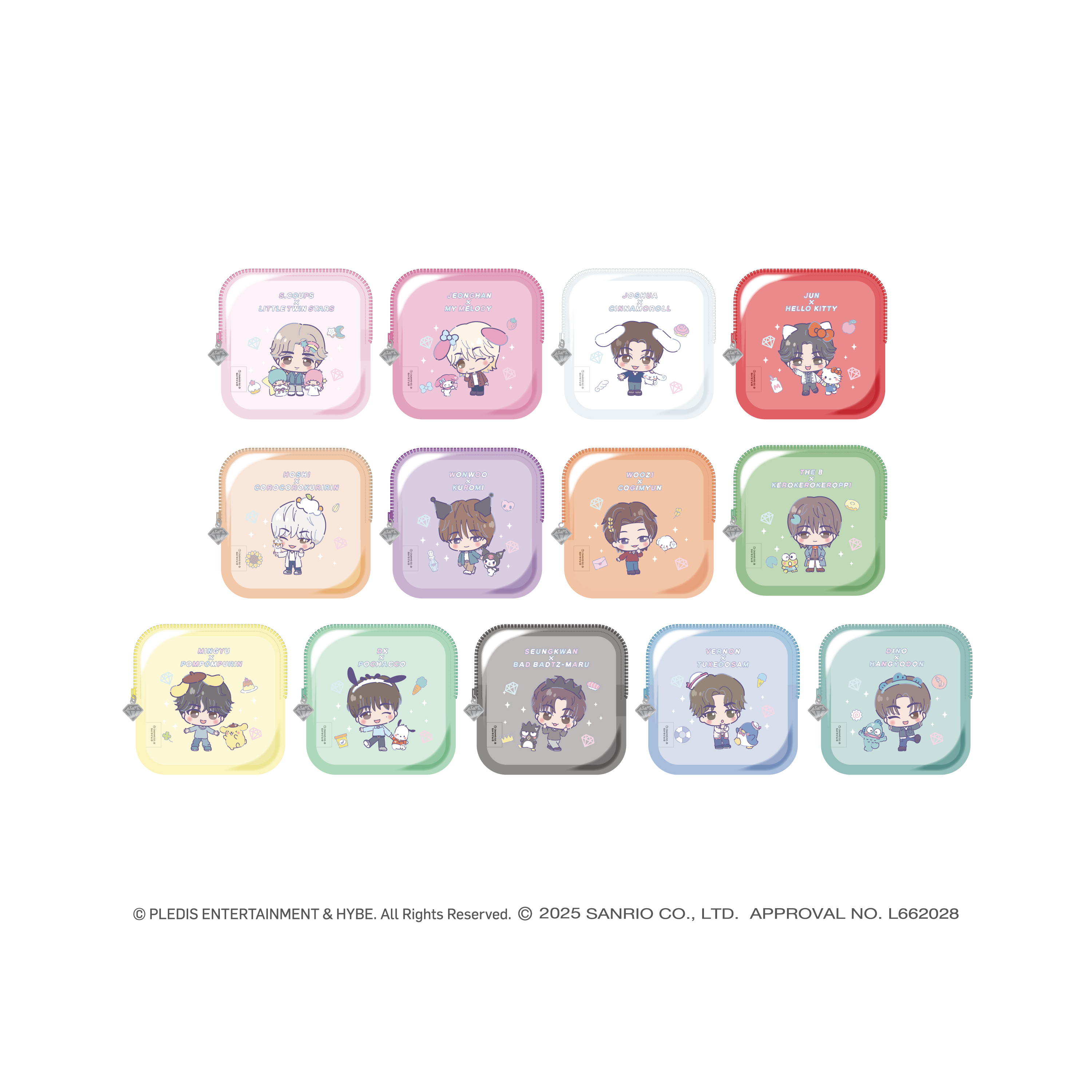 [SEVENTEEN x SANRIO CHARACTERS]スクエアポーチ