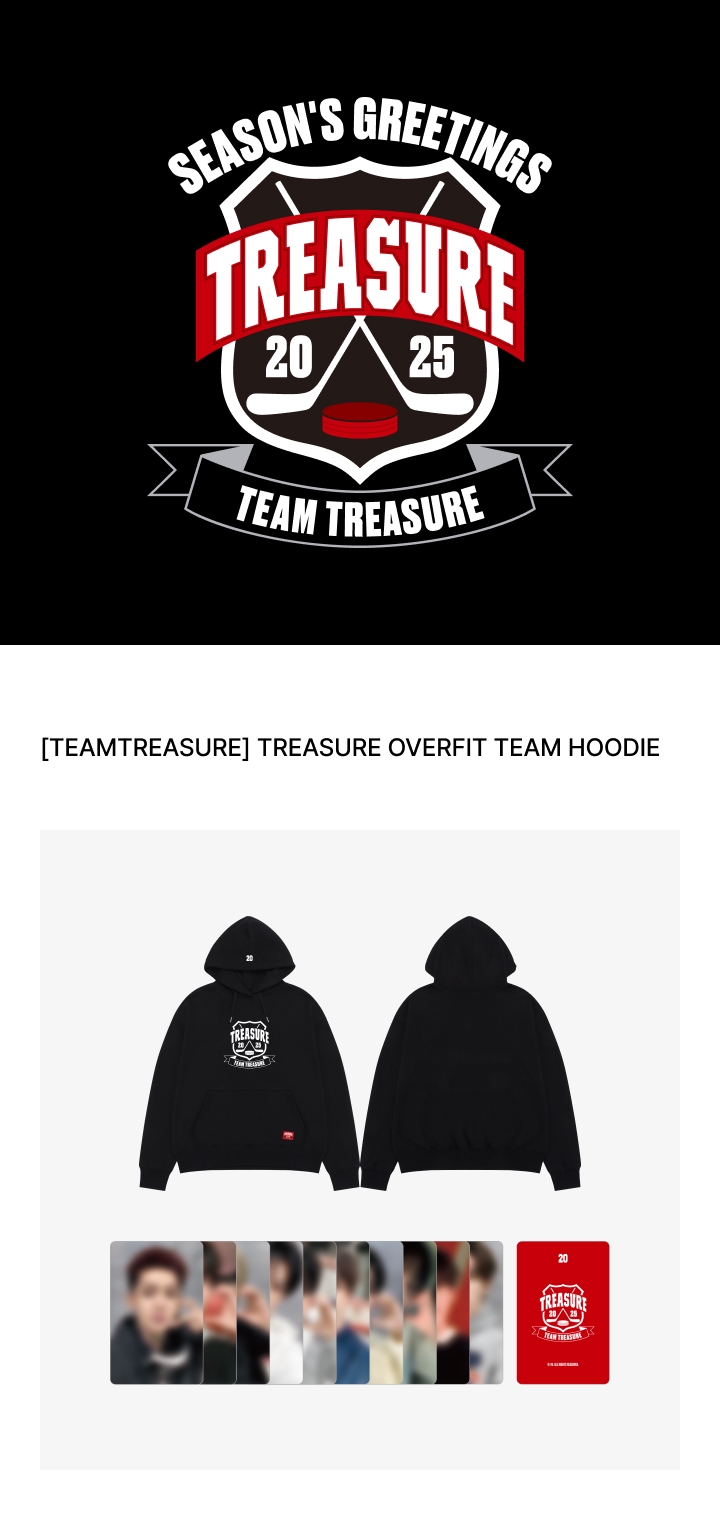 [TEAMTREASURE] TREASURE OVERFIT TEAM HOODIE 0 detail
