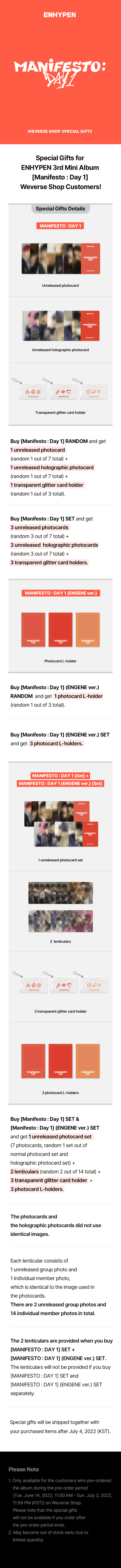MANIFESTO : DAY 1 (ENGENE ver.) (Random) 1 detail
