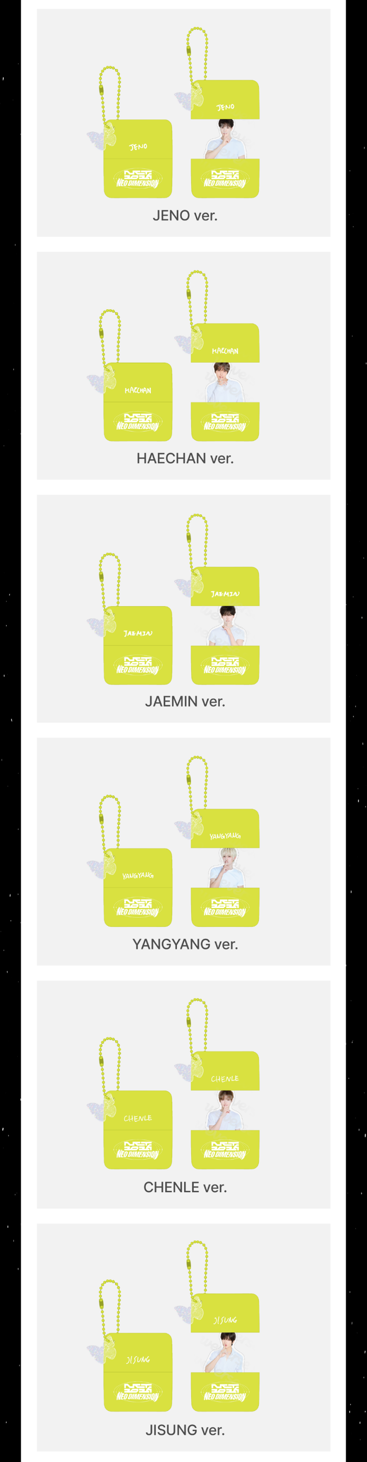 NCT 127 NEO DIMENSION Neo-core Hidden Key Ring