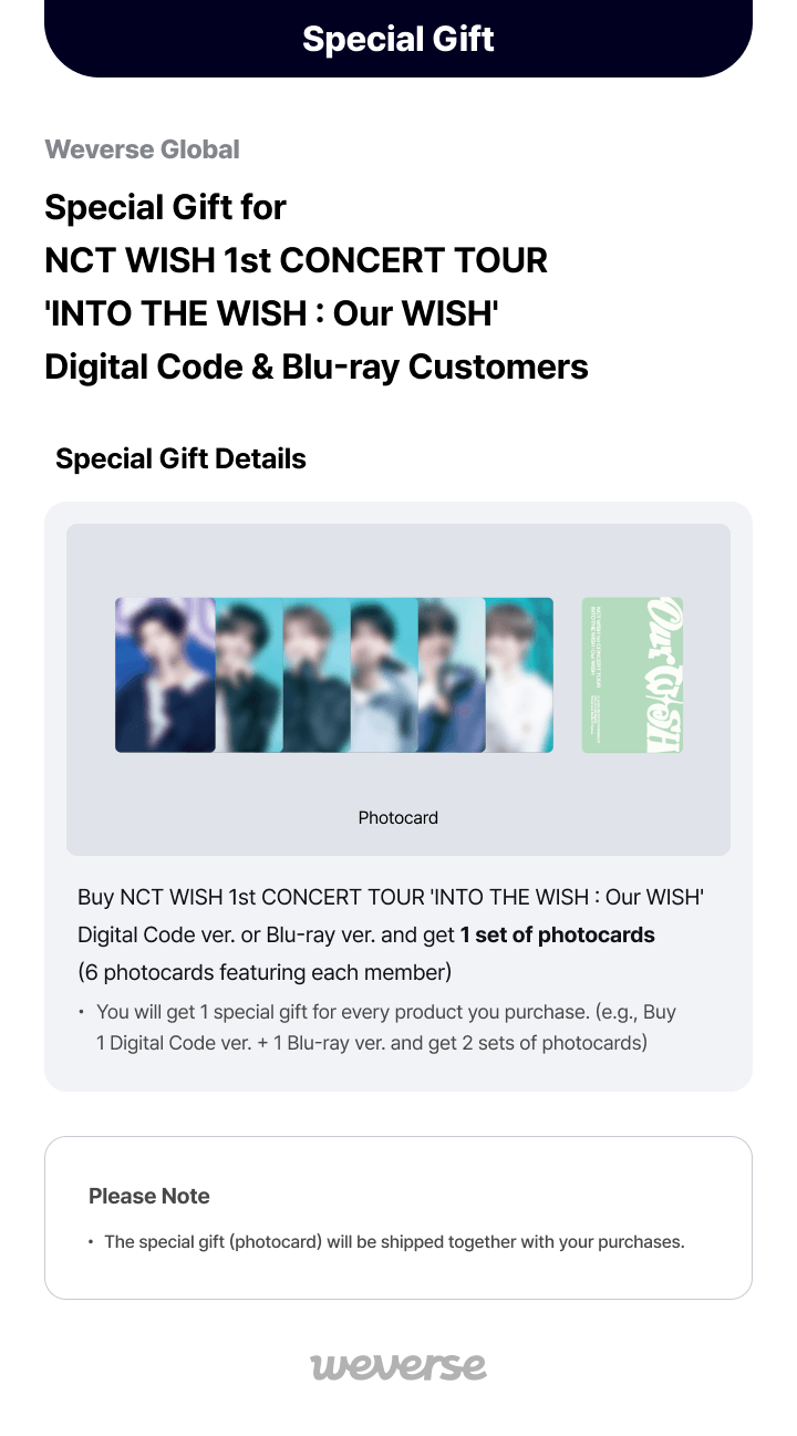 NCT WISH 1st CONCERT TOUR 'INTO THE WISH : Our WISH' (Digital Code ver.) 0 detail