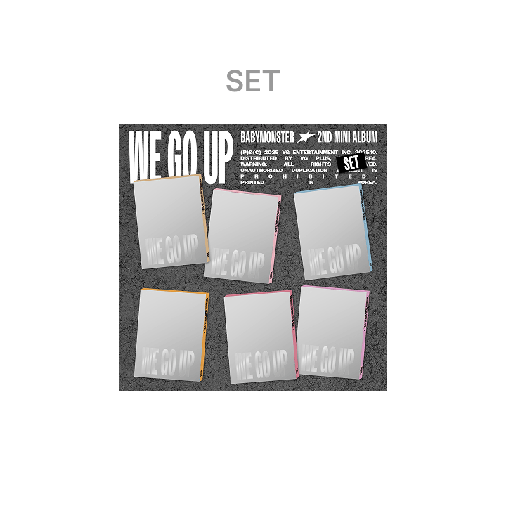 BABYMONSTER 2nd MINI ALBUM [WE GO UP] PATTERN Ver. SET