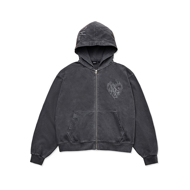 [SUNGHOON] 109 ZIP-UP HOODIE (CHARCOAL)