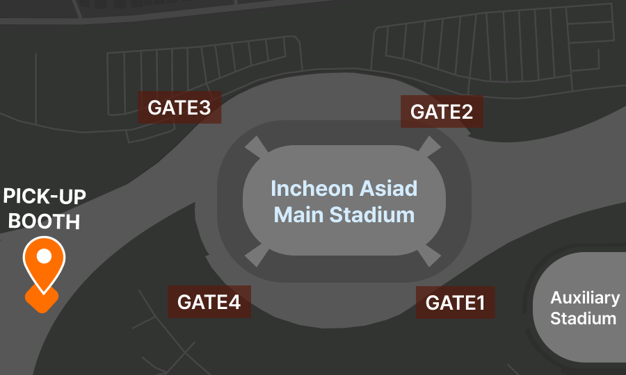 Official Merch Pickup Booth at the northern square, Incheon Asiad Main Stadium