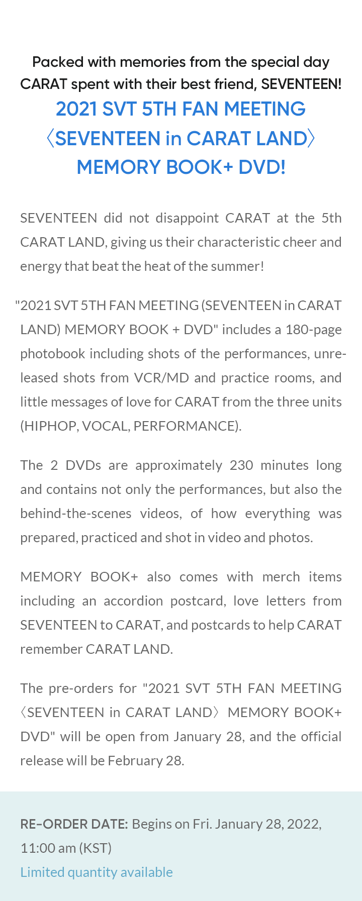 〈SEVENTEEN in CARAT LAND〉 MEMORY BOOK+ DVD 2 detail
