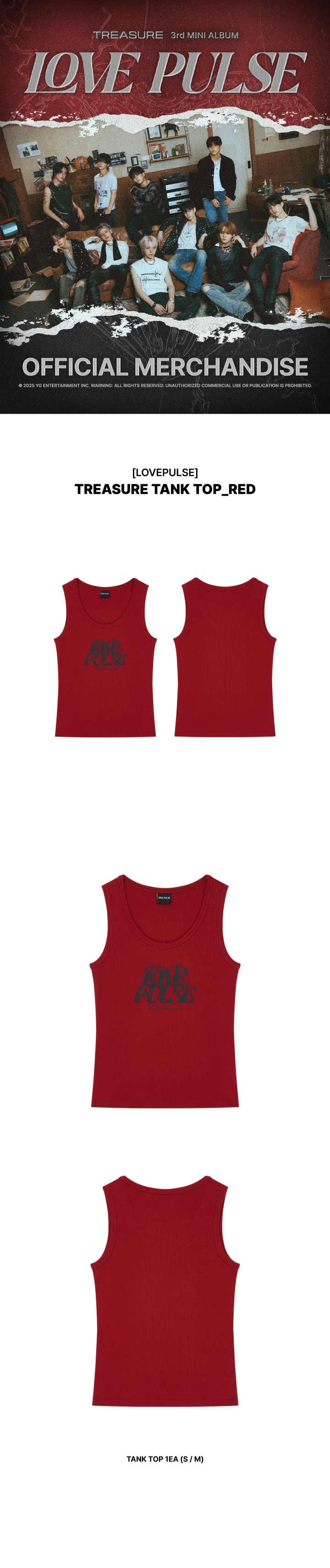 [LOVEPULSE] TREASURE TANK TOP_RED 0 detail