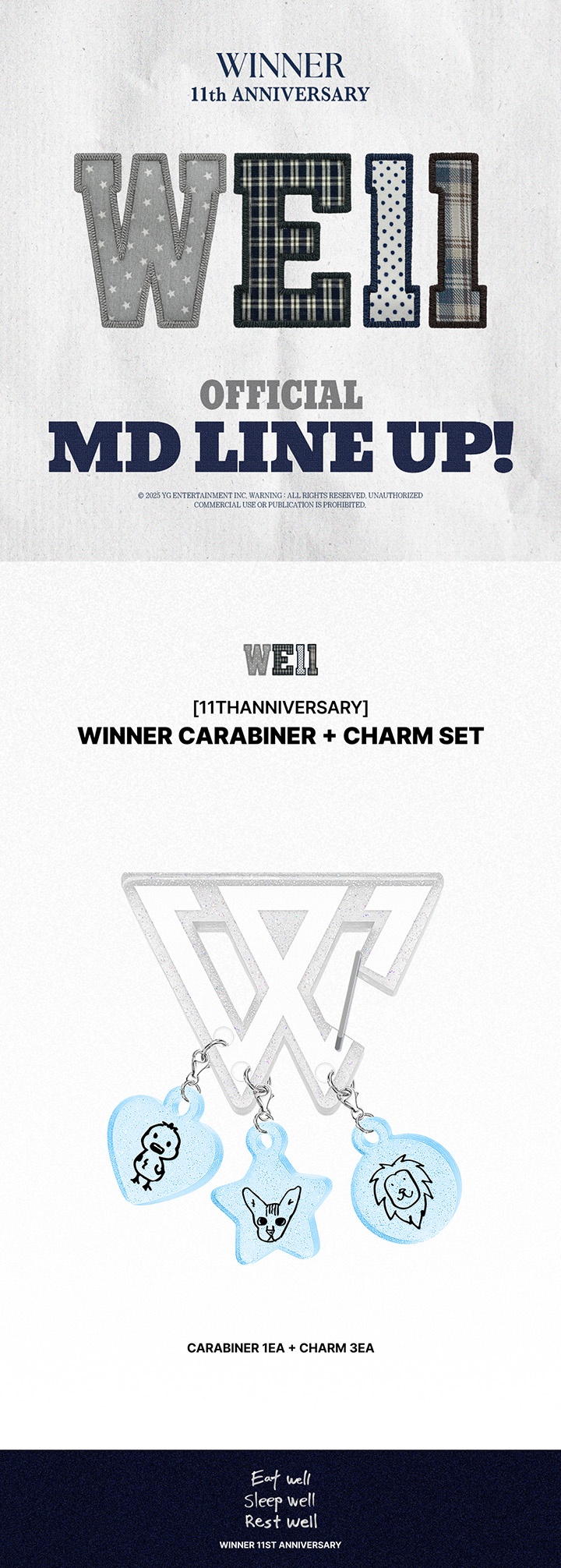 [11THANNIVERSARY] WINNER CARABINER + CHARM SET 0 detail