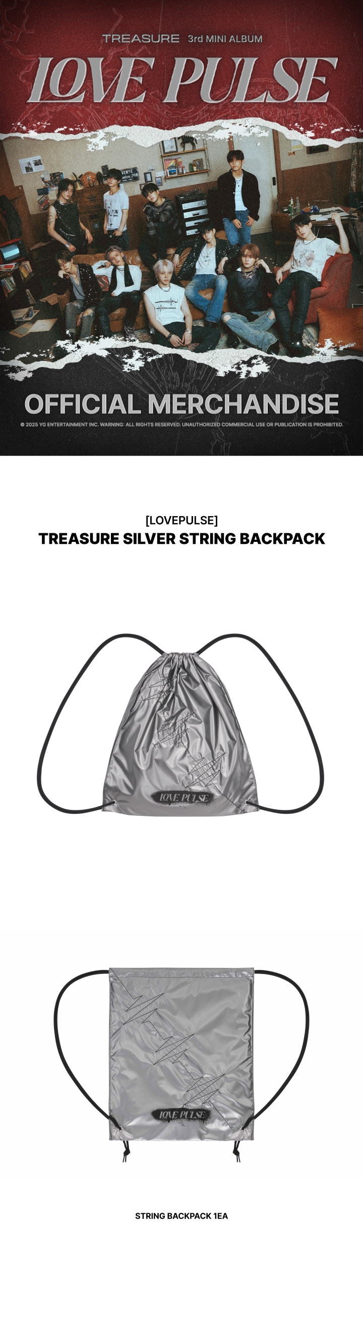 [LOVEPULSE] TREASURE SILVER STRING BACKPACK 0 detail