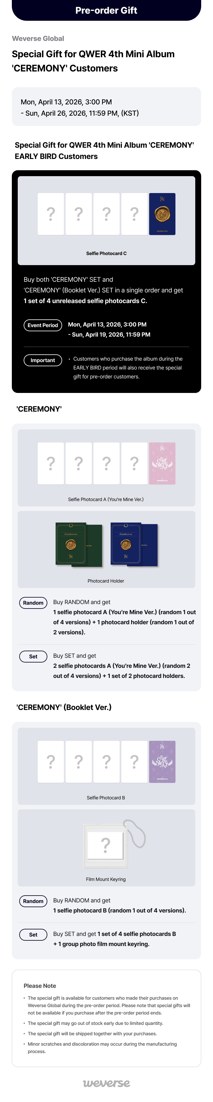 4th Mini Album 'CEREMONY' (Set) 0 detail