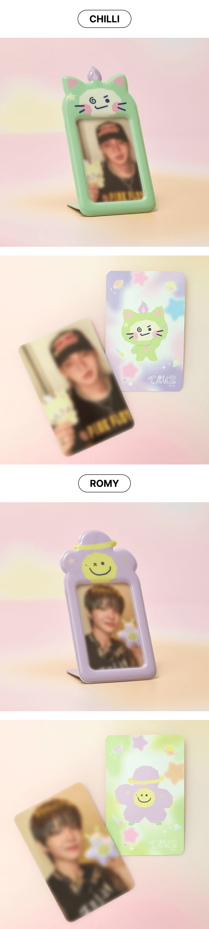 TRUZ PLANET PVC PHOTOCARD HOLDER STAND 2 detail