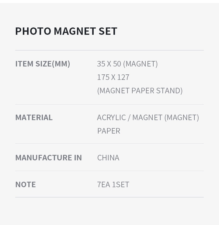 [50% BF 2021] Photo Magnet Set 2 detail