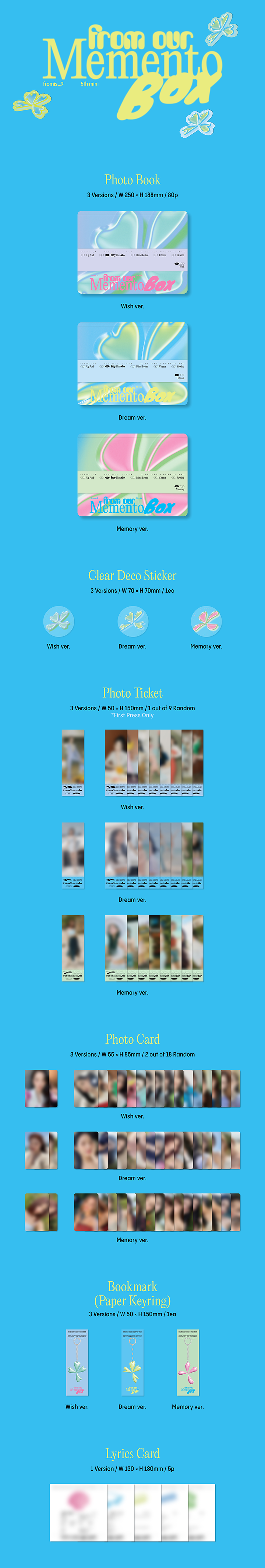 5th Mini Album 'from our Memento Box' (Set) 0 detail