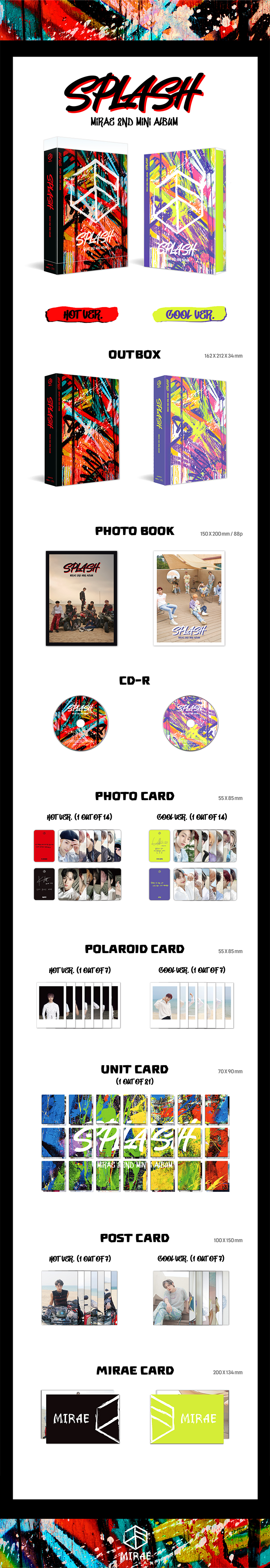 Splash - MIRAE 2nd Mini Album (Set) 0 detail