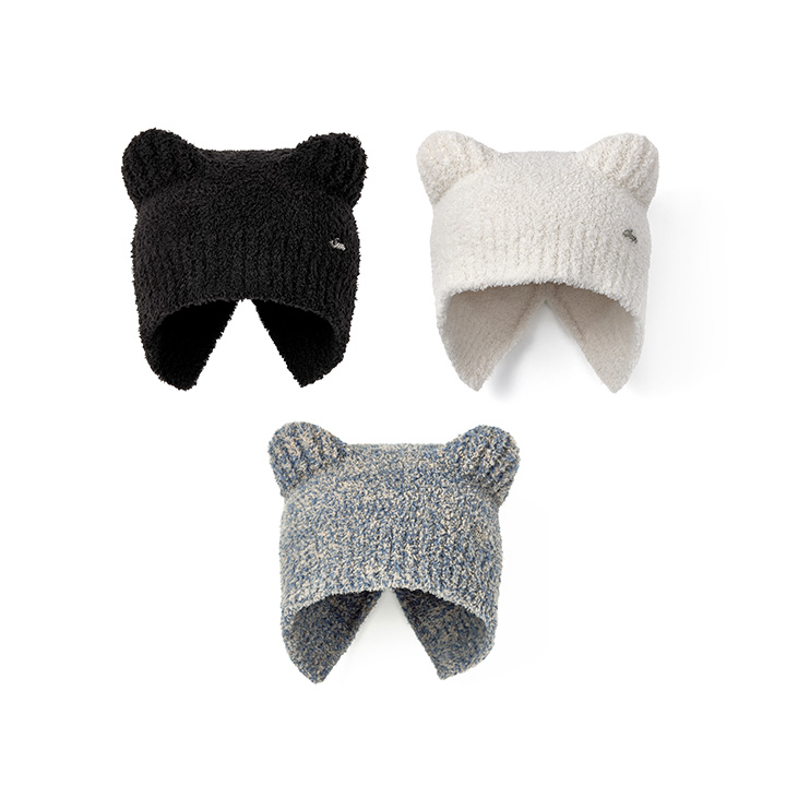 [SUNOO] FUZZY BEAR BEANIE