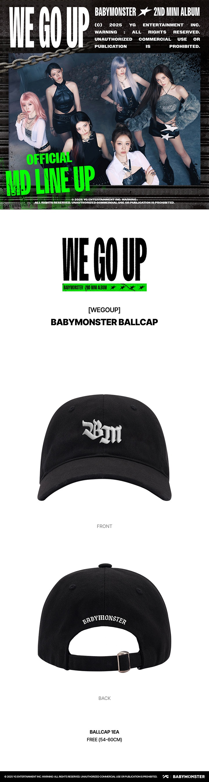 [WEGOUP] BABYMONSTER BALLCAP 0 detail