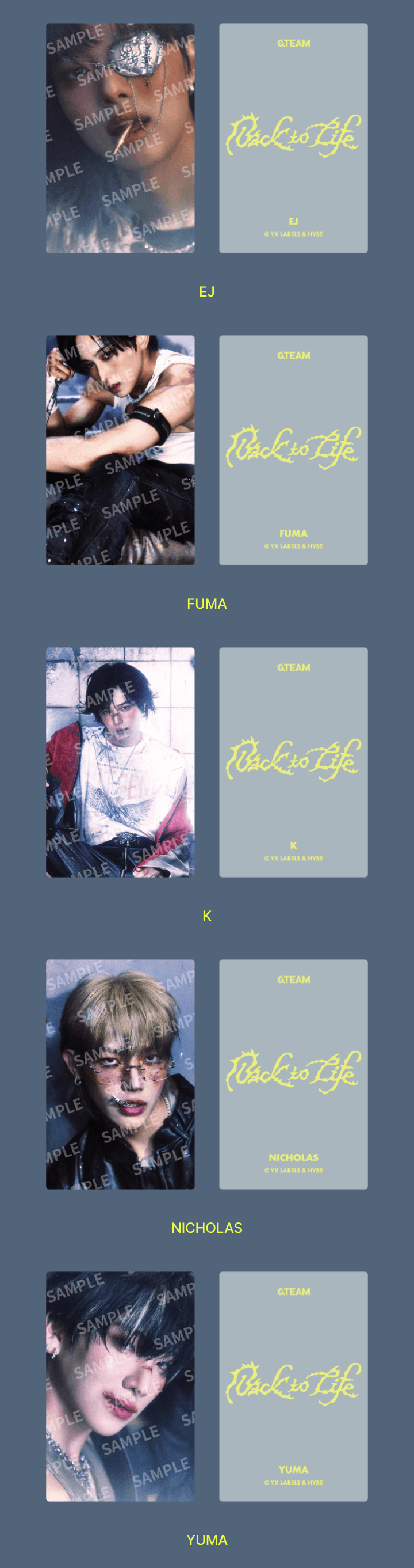 PHOTO CARD SET A 1 detail