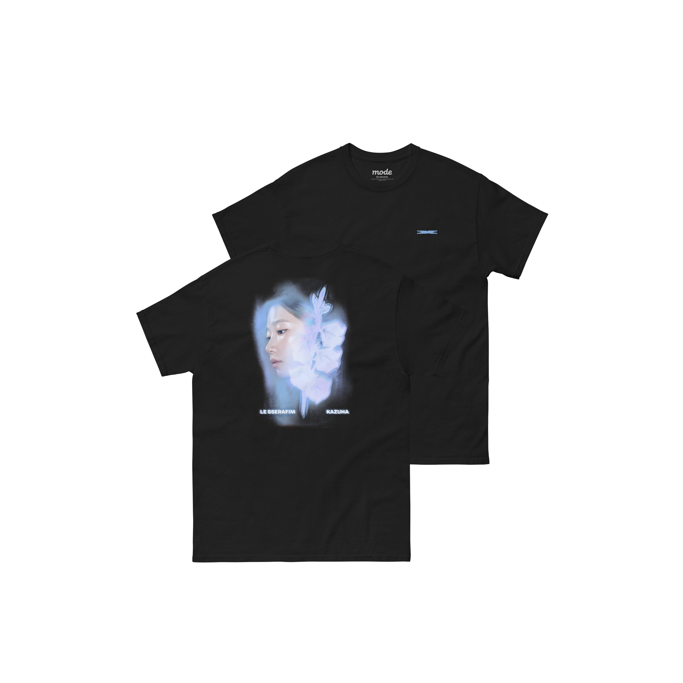 LE SSERAFIM | [KAZUHA] Flower Portrait S/S Tee (Black)