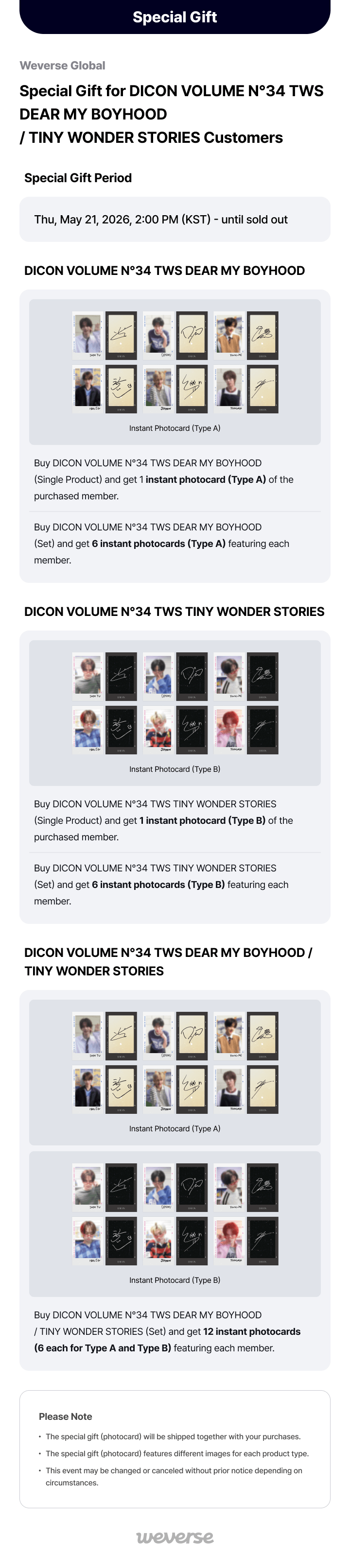 DICON VOLUME N°34 TWS DEAR MY BOYHOOD (SHINYU) 0 detail