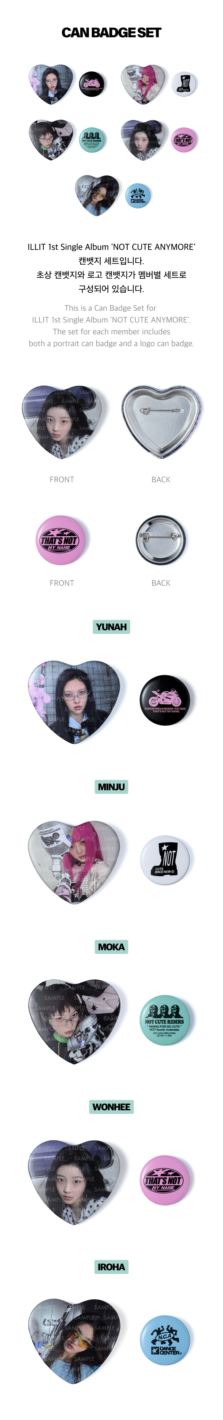 CAN BADGE SET 1 detail