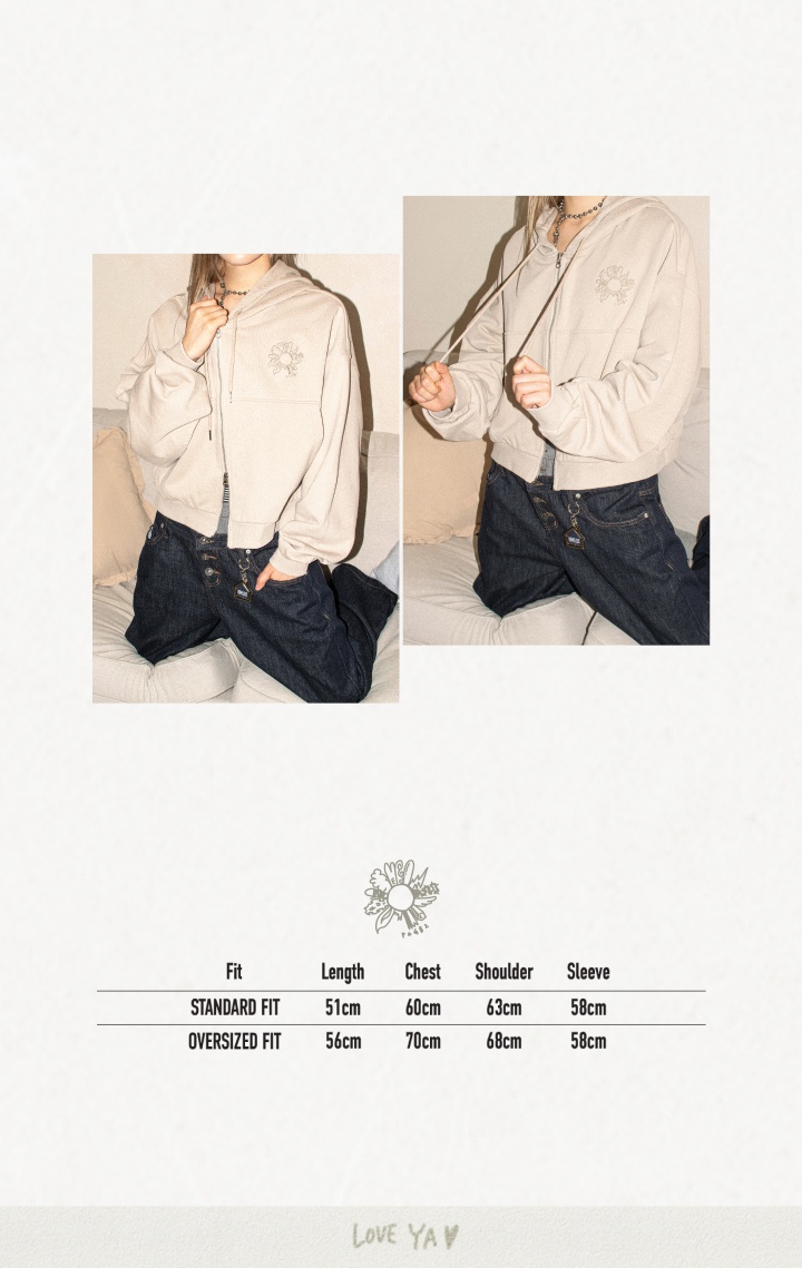 [PAGE2] KANG SEUNG YOON TWO-WAY CROP ZIP-UP HOODIE 2 detail